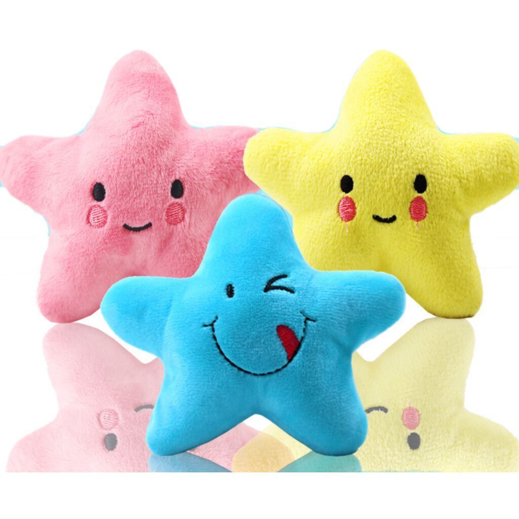 Wholesales Custom Star Smiley Face Dog Vocal Plush Toy Cat Pet Toy Supplies Pets Toys and Accessories