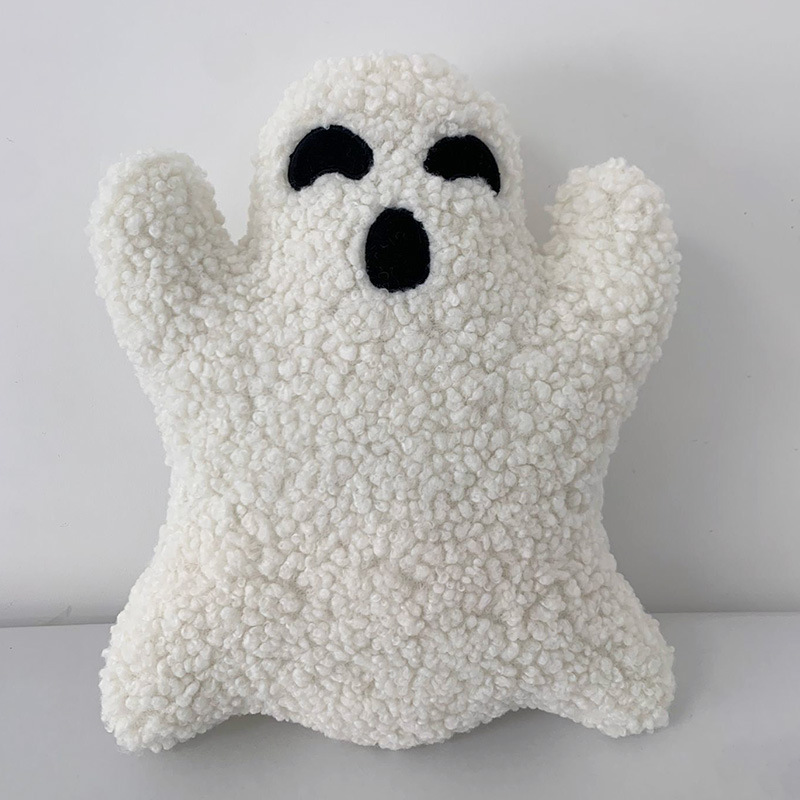 Greenmart Soft Ghost custom plush toy 20cm 30cm 40cm Halloween Ghost Plush Pillow for Kids Sleeping Throw Pillow Holiday Gift