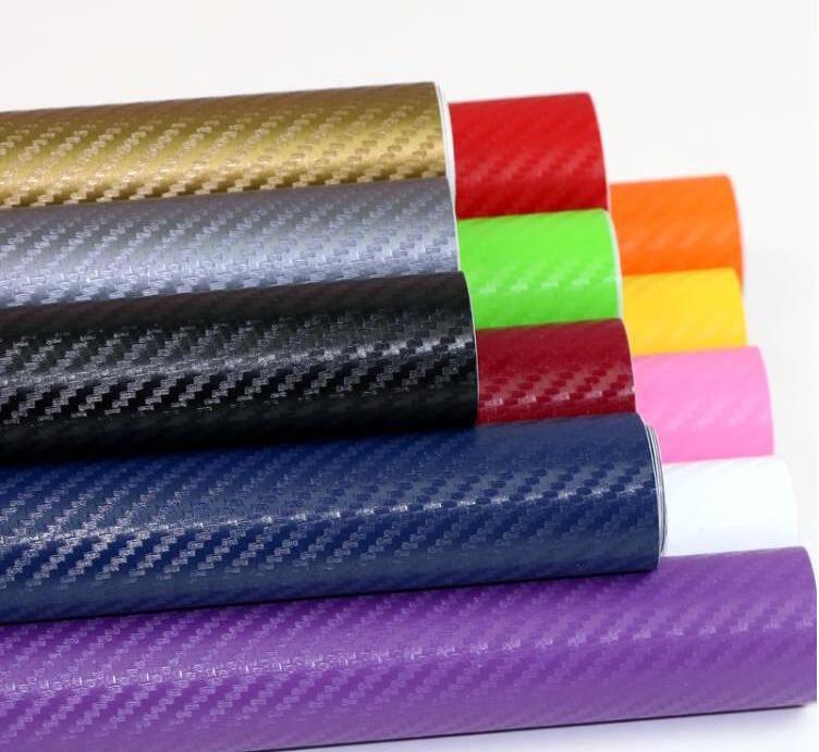 1.52*28m Pvc Matt Black 3D Carbon Fiber Car Wrap Vinyl Film Cover Wrapping Vinyl