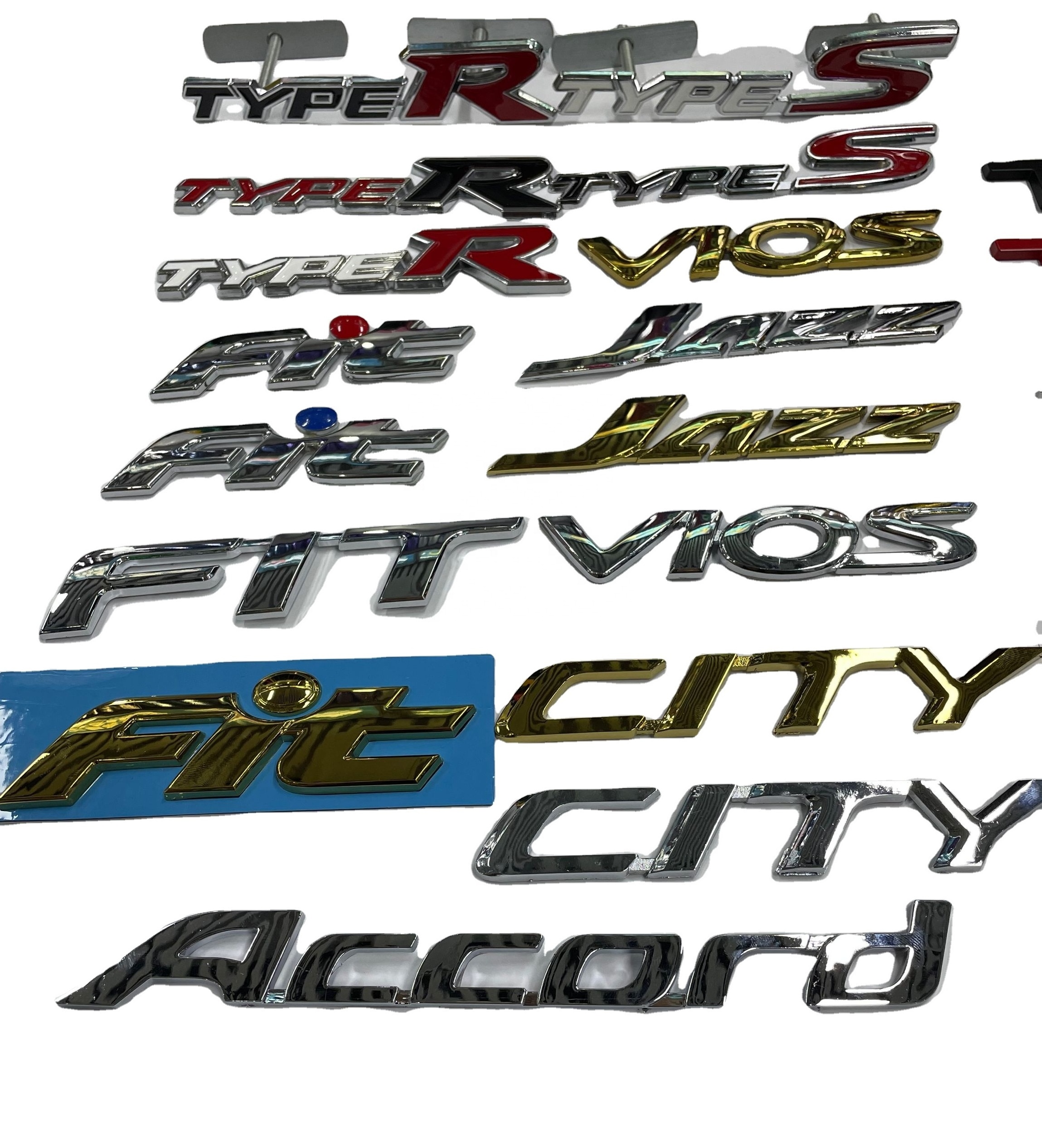 Custom 3D Metal ABS Plastic Chrome logo Letter Wholesale Car Badge Emblem