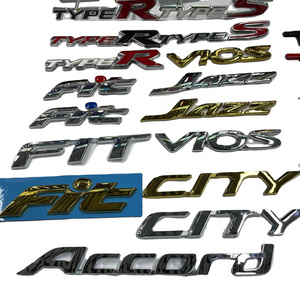 Custom 3D Metal ABS Plastic Chrome logo Letter Wholesale Car Badge Emblem