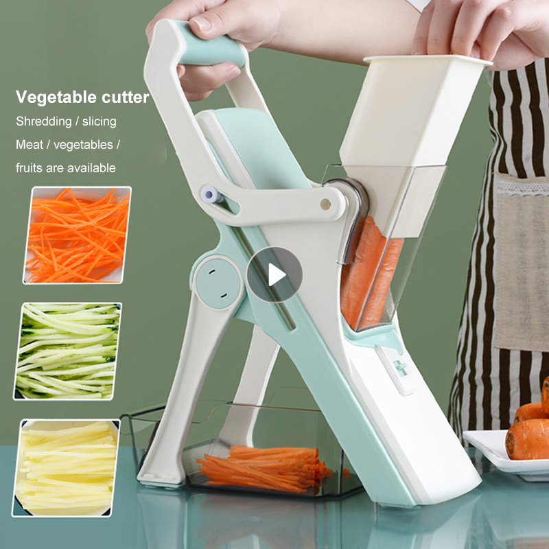 5 In 1 Vegetable Cutter Slicer Household Fruit Vegetable Meat Slicer Cutter Grater Potato Carrot Slicer Dicer Kitchen Cut Tools