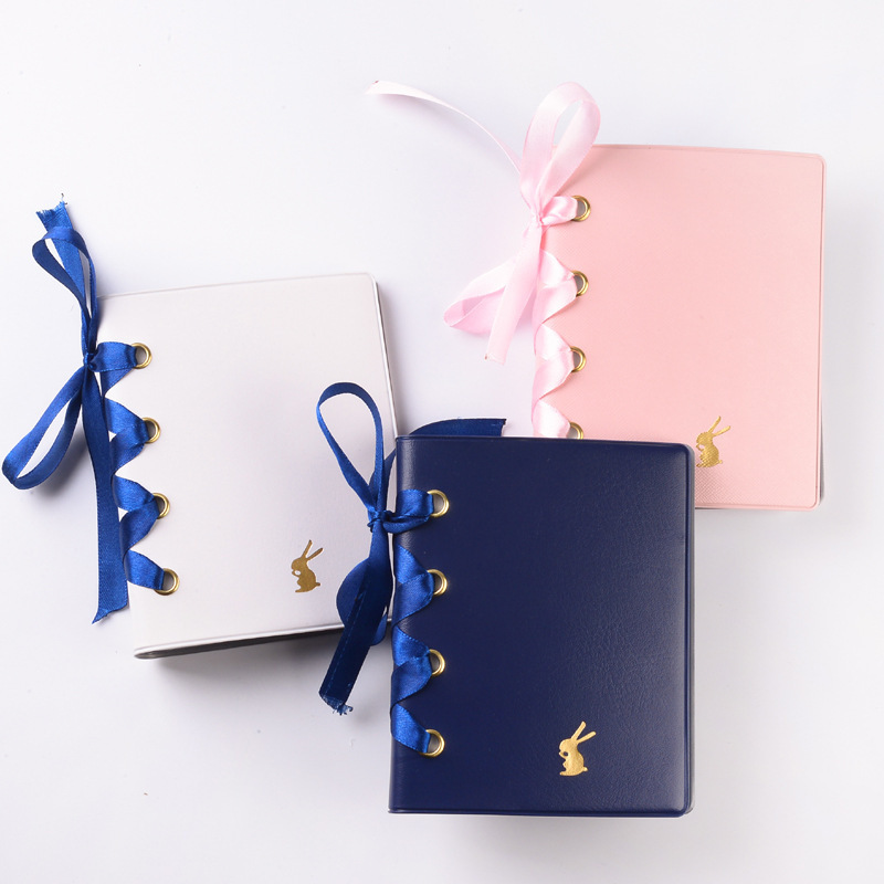 64 Pockets 3 Inch Photo Album Book with Ribbon For Fujifilm Instax Mini 11 9 8 7s 90 LiPlay LINK SP-2 Instant Camera Card Holder