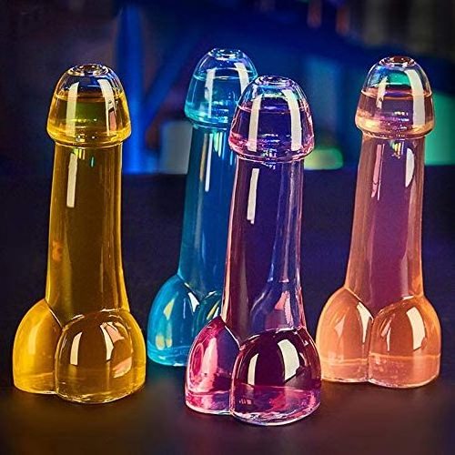 Amazon Top Seller Drinkware Customize Color Penis Shaped Wine Glasses for Cocktail