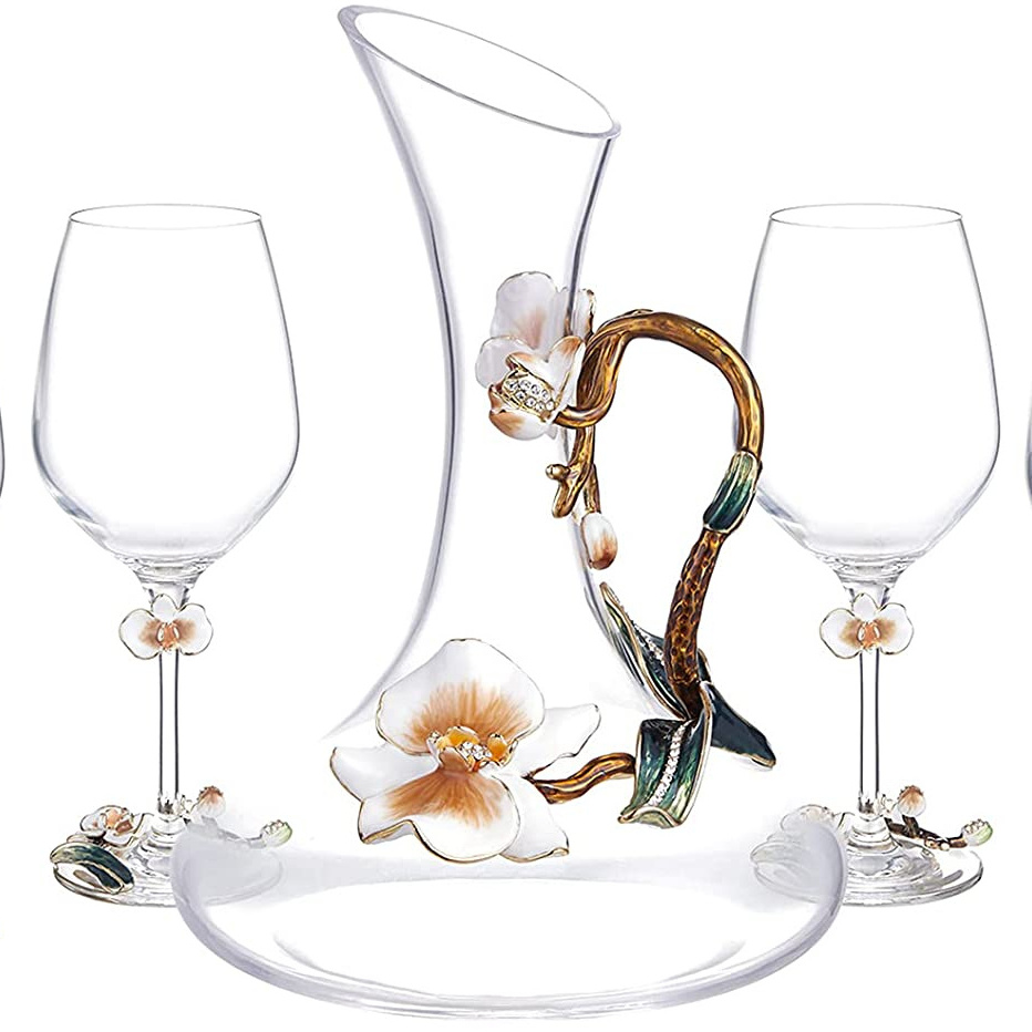 Novelty Wine Glasses for Wine Tasting Christmas Holiday Birthday and Wedding Gifts-Set of 5