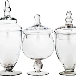 Glass Jars Candy Jars With Lids For Candy Glass Decoration Laundry Room Bathroom