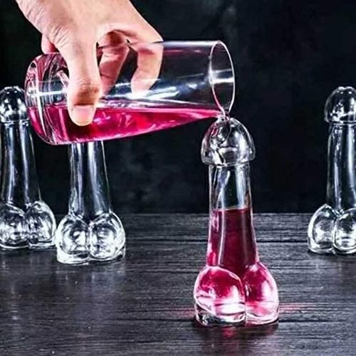 Amazon Top Seller Drinkware Customize Color Penis Shaped Wine Glasses for Cocktail