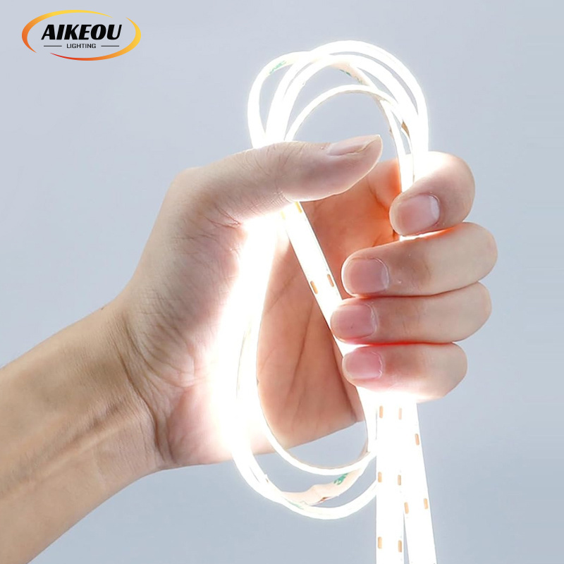 Factory Dual Color 624 LEDs/m Flexible LED 8mm 10 Meters Without Pressure Drop 24V COB Strip Light