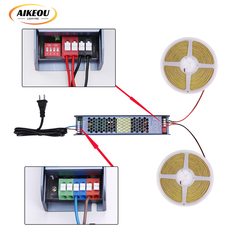 Factory Supply 400 312 320 384 480chips 12V 24V 5mm 8mm Cob Led Strip Light For Cabinet Home DIY Lighting Projects