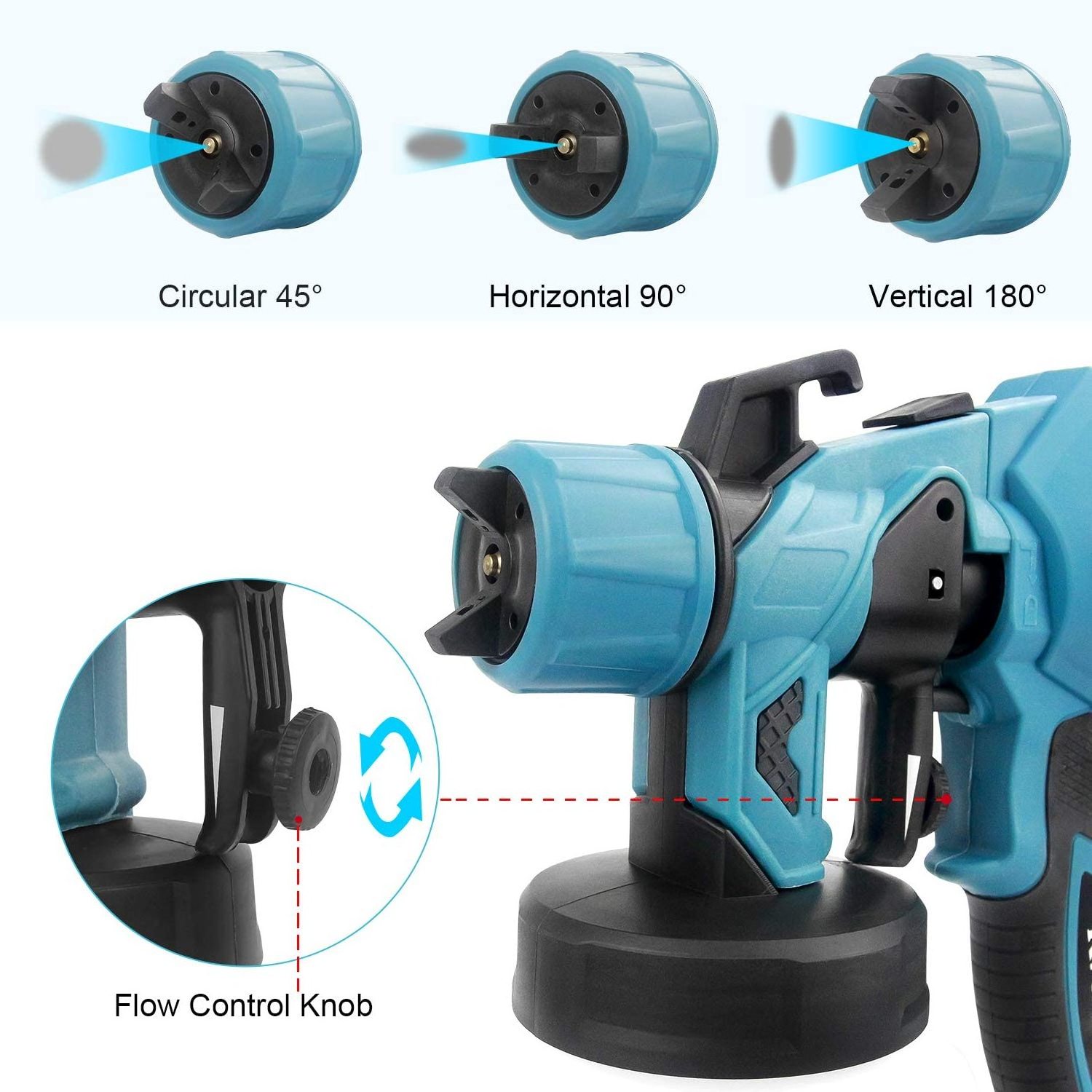 Multi-functional Portable Paint Spray Gun 800 Watts Handheld Manual HVLP 110 Volts Paint Sprayer