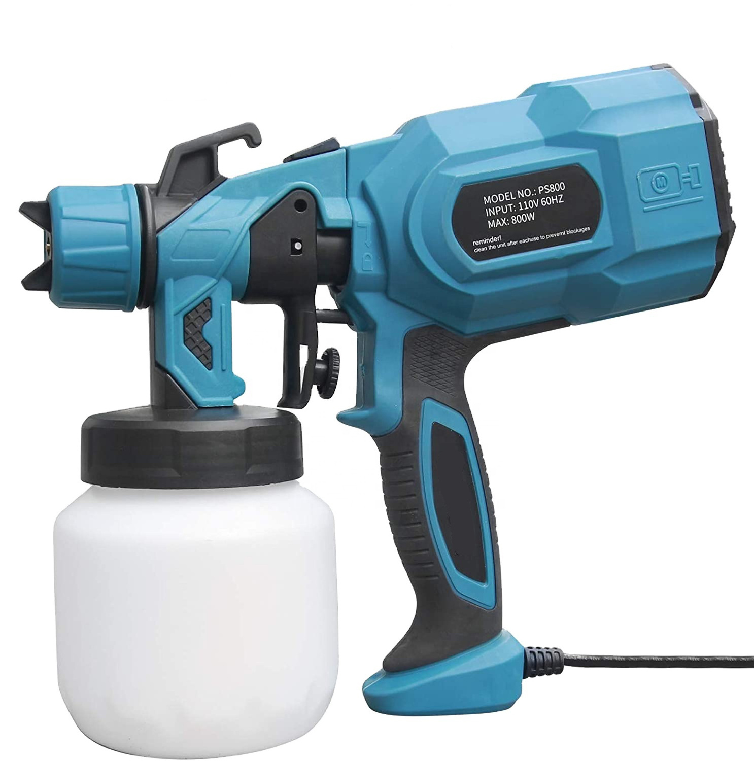 Multi-functional Portable Paint Spray Gun 800 Watts Handheld Manual HVLP 110 Volts Paint Sprayer