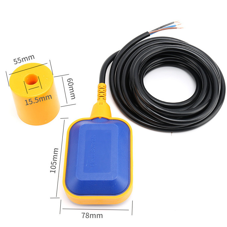 liquid control ball Plastic Cable electric Water Level Float Switch 220V With Customized Cable Length