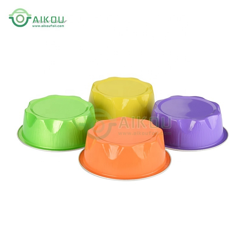 1.7 Ounce Creme Brulee Disposable Cups Dome Lids Oven-Safe Aluminum Disposable Baking Cups baking dishes & pans cake pans