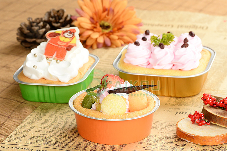 Disposable black baking dessert cups cake decotaing tools colorful ramekin with plastic lid pudding flan container