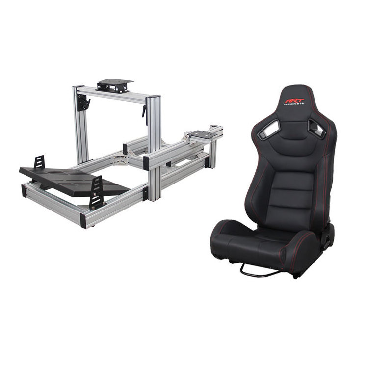 Silver 4080 aluminum seat bracket racing game steering wheel simulator G29T300RS