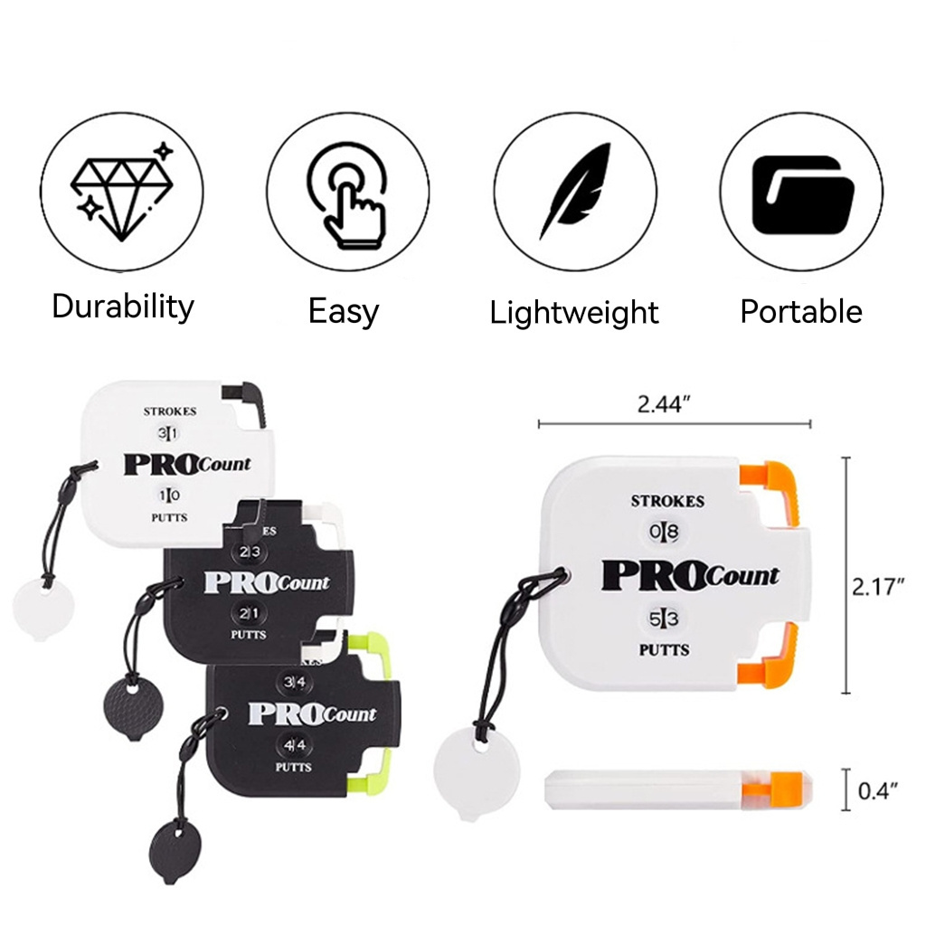 New Design Golf Counter Scorer Strokes Putts Count  Record Reuse Outdoors Golf Accessory