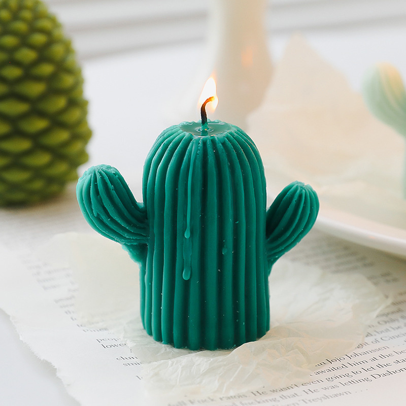 Cactus Scented Paraffin Candles Smell Good Home Decoration Aromatherapy Candle Wedding Birthday Party Gift Photo Props