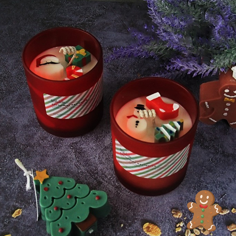 Custom Christmas Decorations Luxury Private Label Fall Scent Scented Perfume Soy Wax Candles