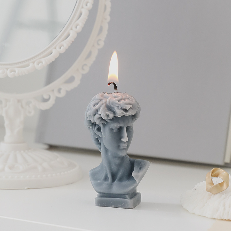 David Head Sculpture Paraffin Wax Aroma Candles Aroma Relax Birthday Gift Wedding Decoration Scented Candles