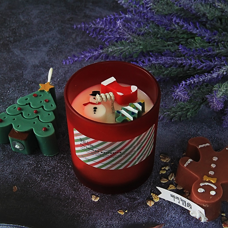 Custom Christmas Decorations Luxury Private Label Fall Scent Scented Perfume Soy Wax Candles