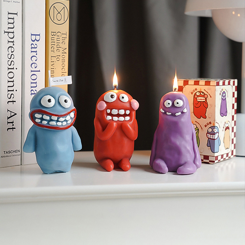 Home Decoration Funky Birthday Candle Gift Set Mud Monster Soy Wax Scented Candle