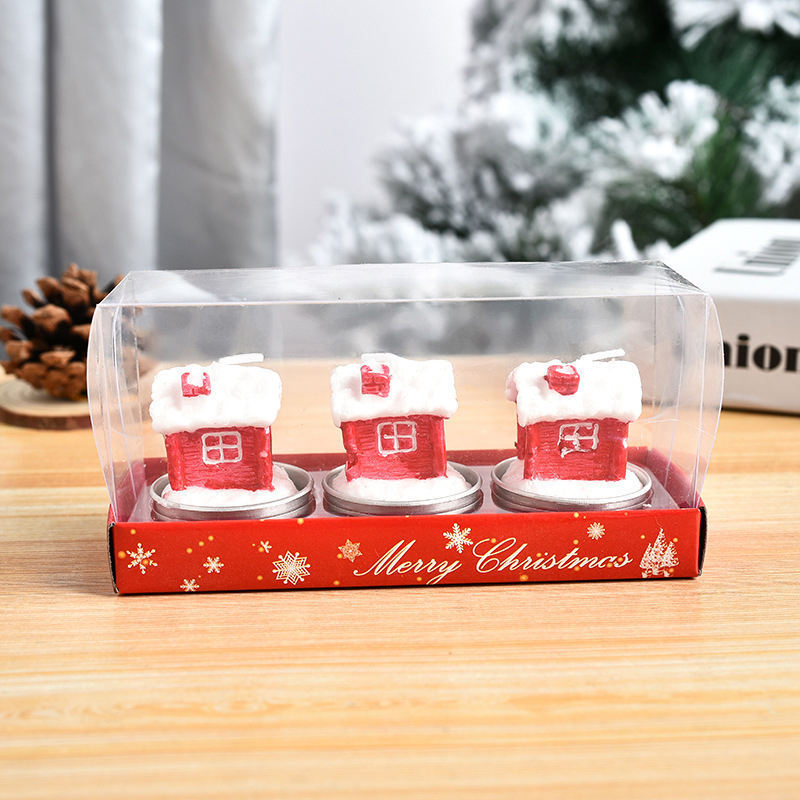 Wholesale Paraffin Wax Santa Claus Christmas Tree Bougies Candles For Christmas Decoration Gifts