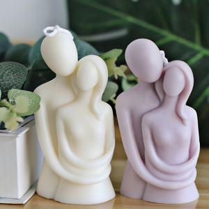 Handmade 3D Romantic Couple Portrait Lovers Hugging Silicone Candle Mold Art  Home Decoration Mold For Candle Making