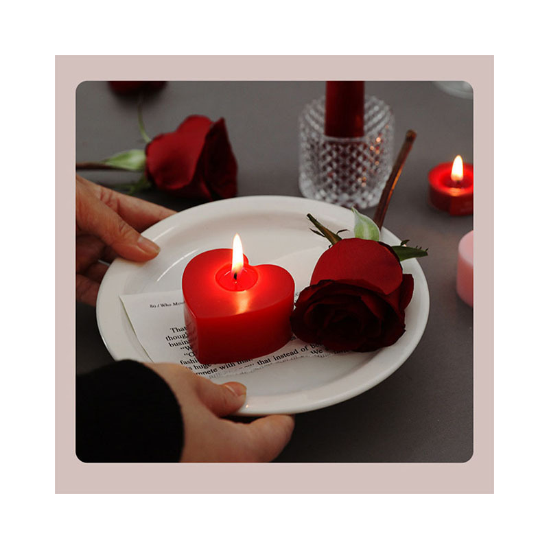 Red Love Heart Shape Valentine Gift Bougie Soy Wax Scented Candles For Wedding Decoration Kerze