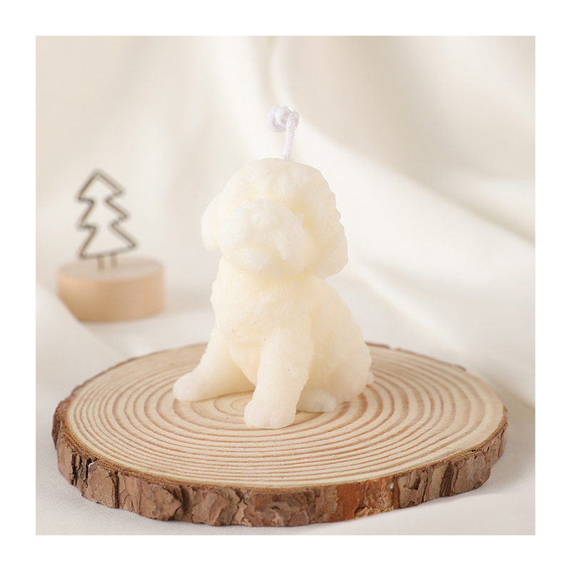 Home fragrance Teddy puppy soy wax scented candles small dogs decorative aromatic candles for room decor photo props home gifts