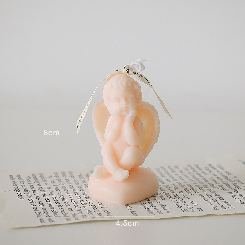 Cute Angel Scented Candle Soy Wax Vegan Candle Handmade Aesthetic Candle For Home Wedding Decor