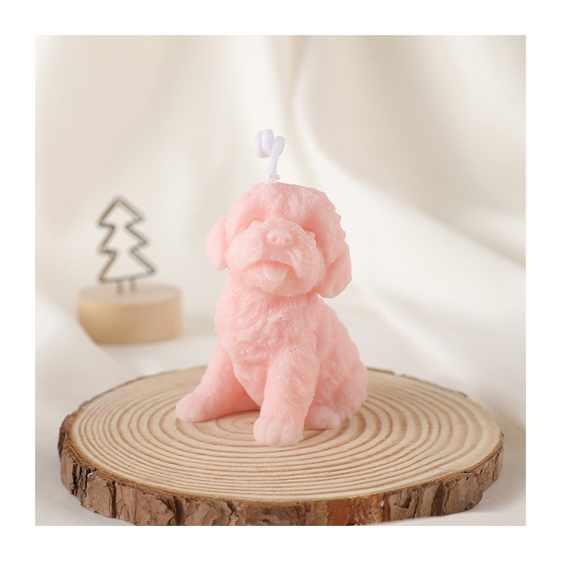 Home fragrance Teddy puppy soy wax scented candles small dogs decorative aromatic candles for room decor photo props home gifts