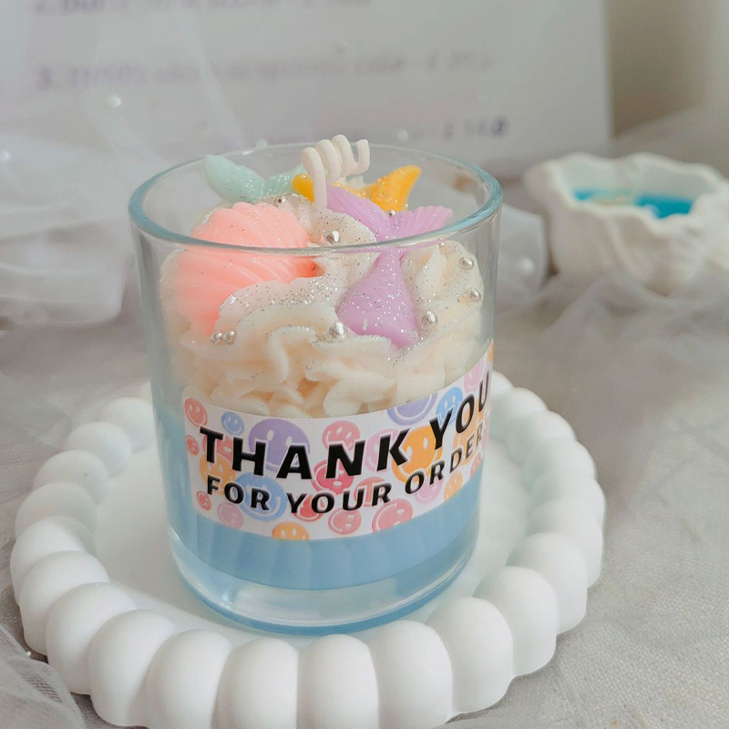 DIY Novelty Food Dessert Cereal Scented Soy Wax Candles For Home Decoration