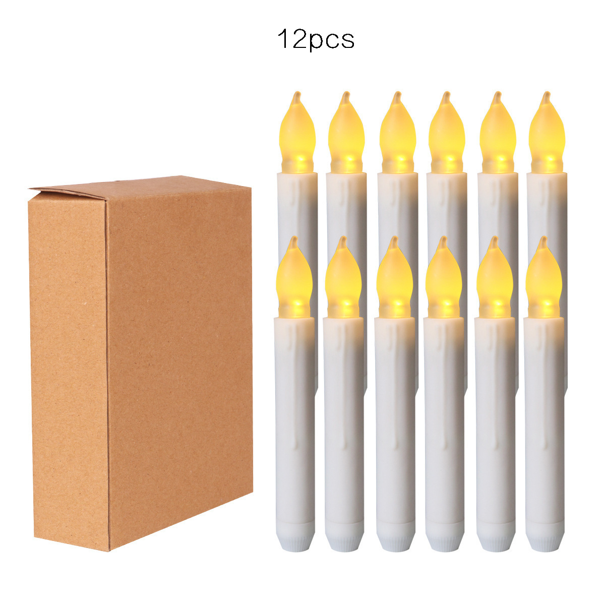 12 Led Candles with Batteries Floating Candle With Magic Wand LED Candles Flickering Flame For Christmas