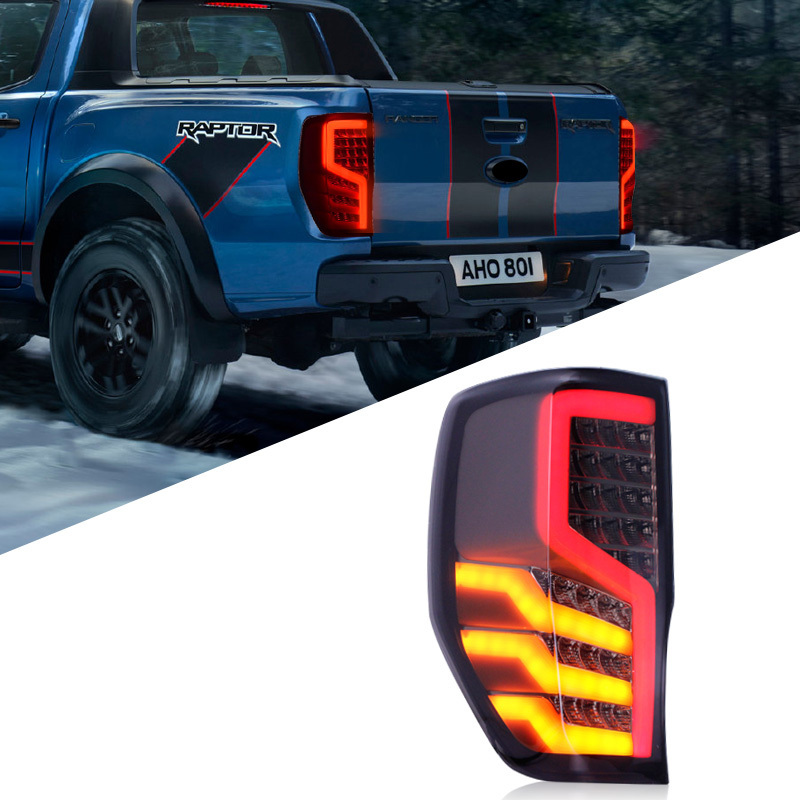 ranger tail light smoke car rear led tail lamp for ranger 2012+ t6 t7 t8 car taillight