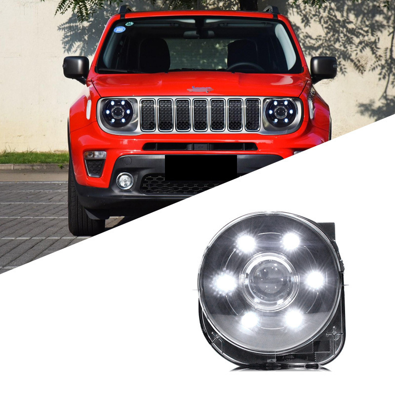 Suitable for Jeep Renegade headlight assembly modified LED daytime running lights bi-optical lens xenon headlights