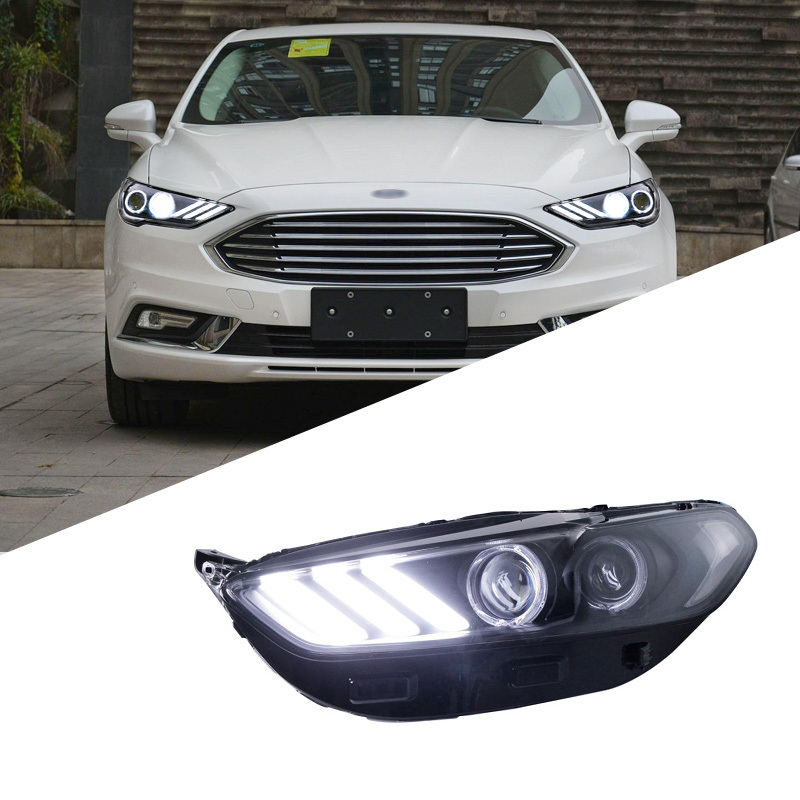 Suitable for Ford Mondeo 2017-2019 headlight assembly modified LED daytime running lights streamer steering lens xenon lights