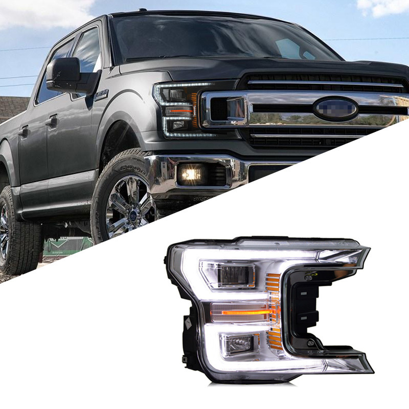 Full LED Headlamp Assembly 2018 2019 With Sequential Turn Signal Headlights For Ford F150 F 150 Front Head Light