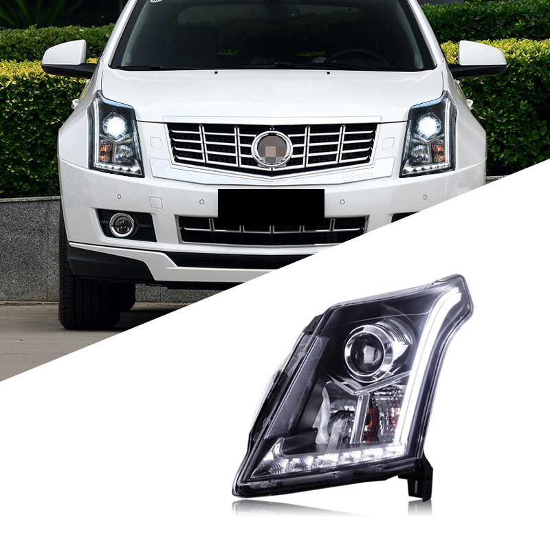 Suitable for Cadillac SRX2010-2015 headlight assembly modification LED daytime running light lens xenon headlight