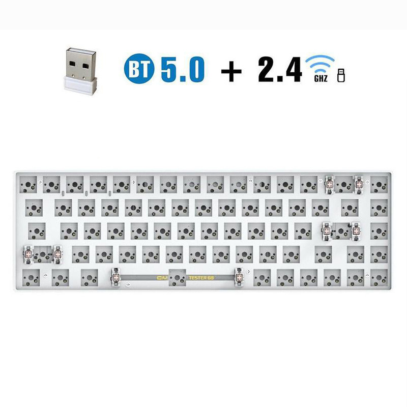 CIY TESTER68 Mechanical Keyboard Kit Dual-mode BT 5.0 Wireless 2.4g Hot Swap DIY Switch Tester 68 keys keyboard kit shaft