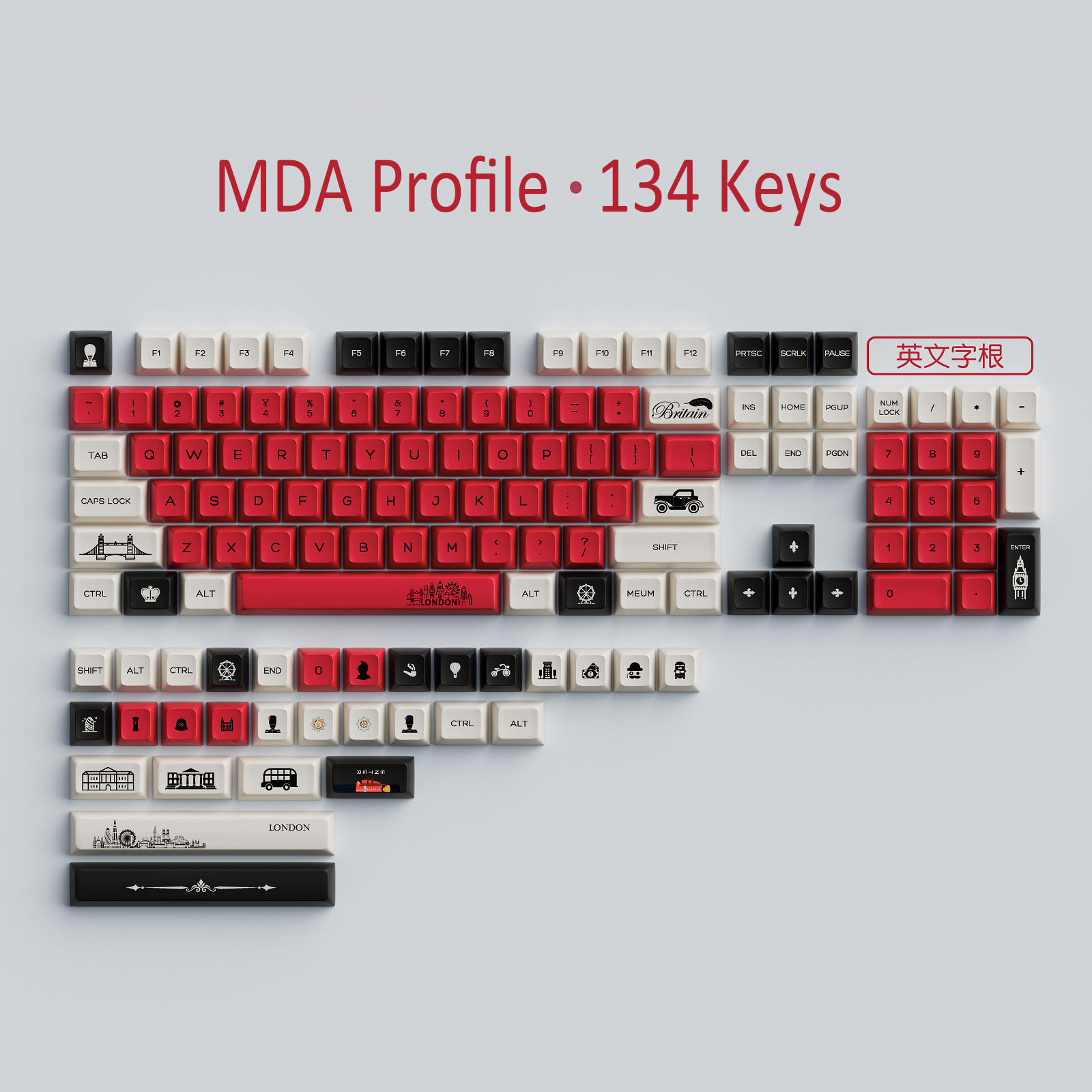 Wholesale dye sub PBT keycaps XDA Cherry MDA profile special keycaps big Enter keys for mechanical keyboards switch puller ABS