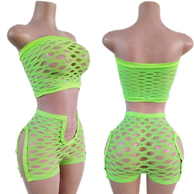 Wholesale Customize OEM Lower Price Diamond Fishnet Exotic Dance Wear