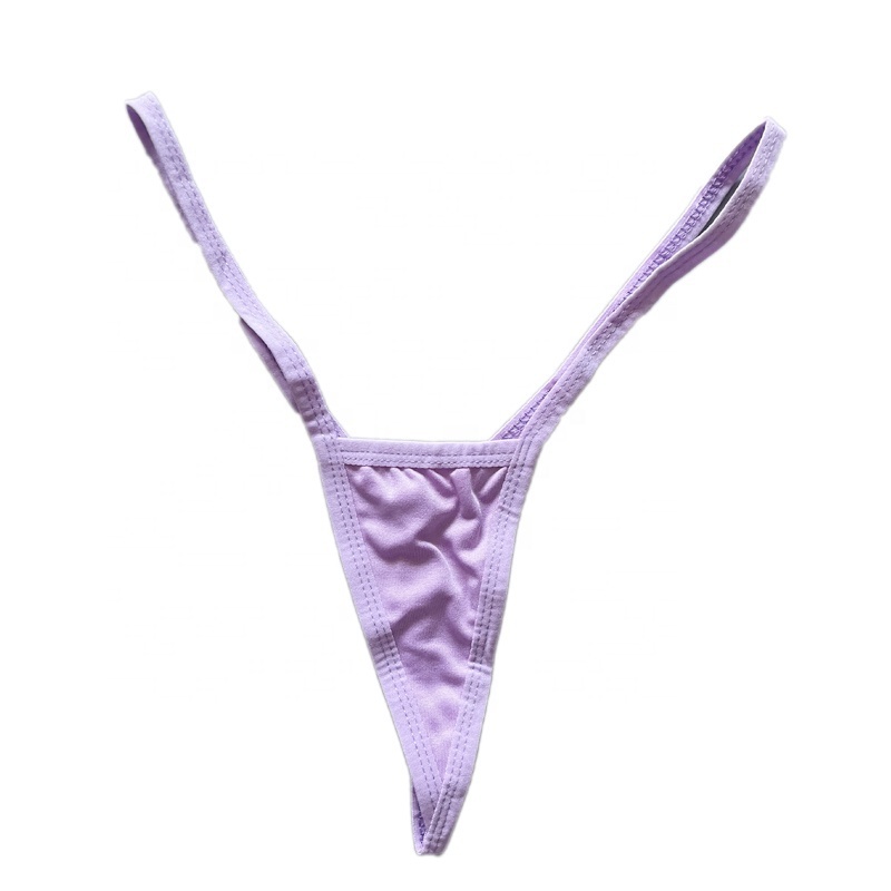 Ailangke Wholesale Customize Cheap Stripper Mini Thong Bottom Stage Dancers Thongs with Triangle Back