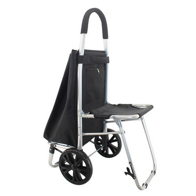 shopping cart bag market vegetable foldable shopping  trolley with seat