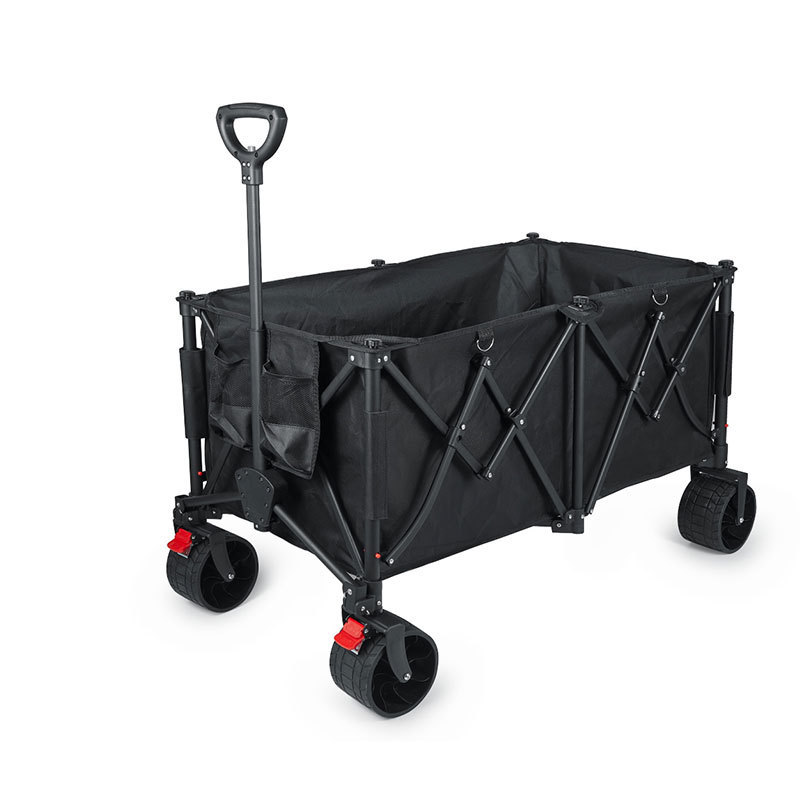 Wholesale Detachable Wheels Child Wagon  With Cup Bags Portable Hand Camping Trolley Wagon