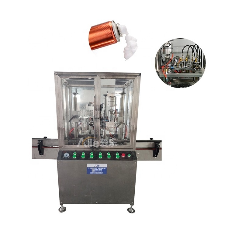 Summer Sunscreen Spray Production Line Automatic Gas Filling Machine can Adjust Filling Volume Control Working Head Individually