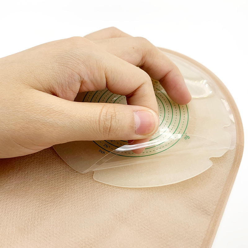 Colostomy Bag Hydrocolloid Barrier One Piece Open Ostomy Bag with Odor Eliminator for Adult Ostomy Care