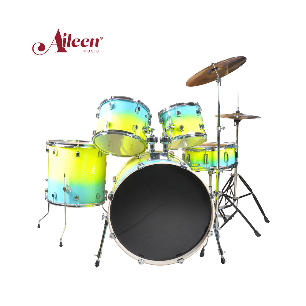 Aileen Music professional 5 PC Stoving Varnish DIY color drum set musical instrument (DSET-1000A)