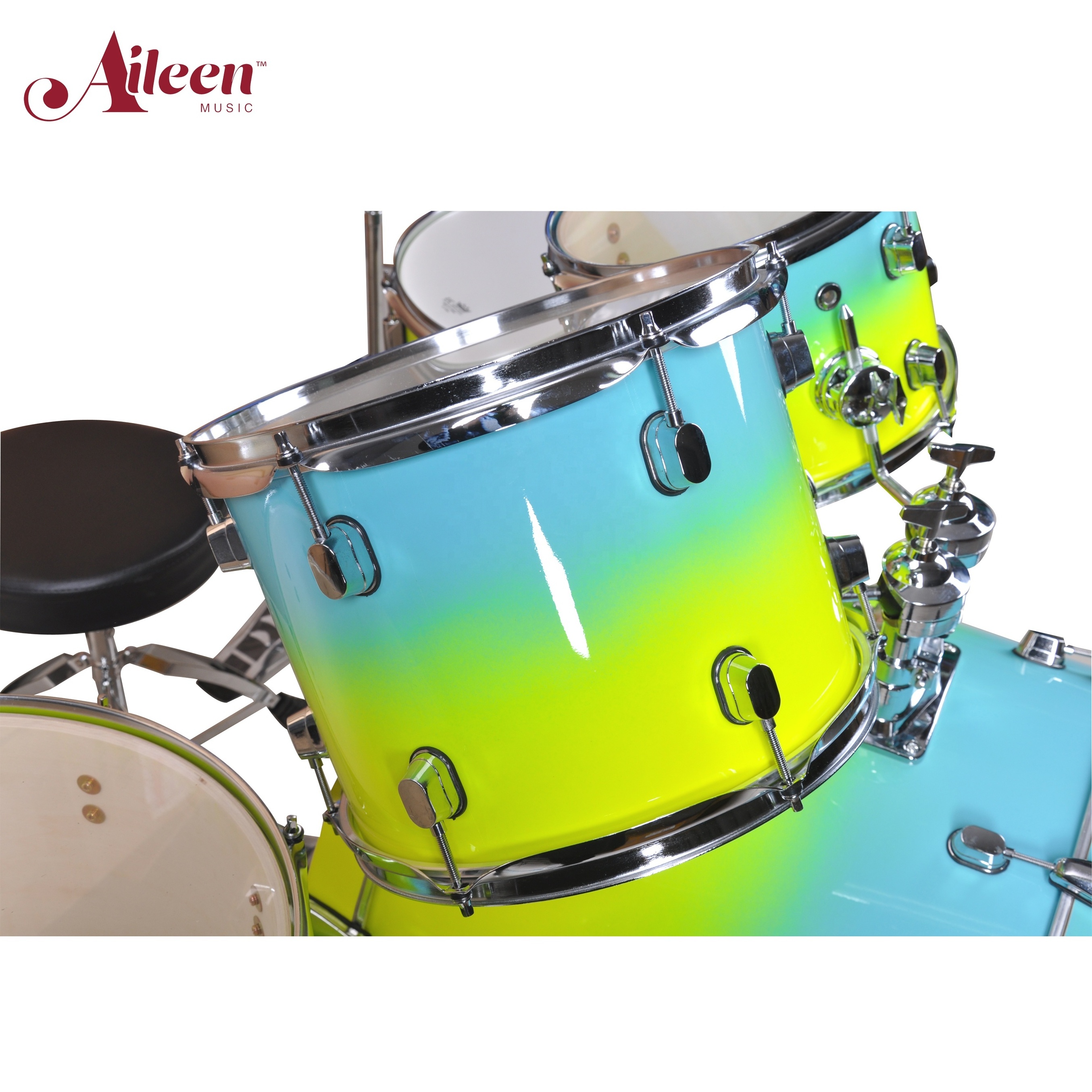 Aileen Music professional 5 PC Stoving Varnish DIY color drum set musical instrument (DSET-1000A)