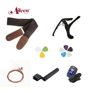 Hot Selling Guitar Strap/Picks/Nylon Strings/Capo Acoustic Guitar Tuner Accessories Kit