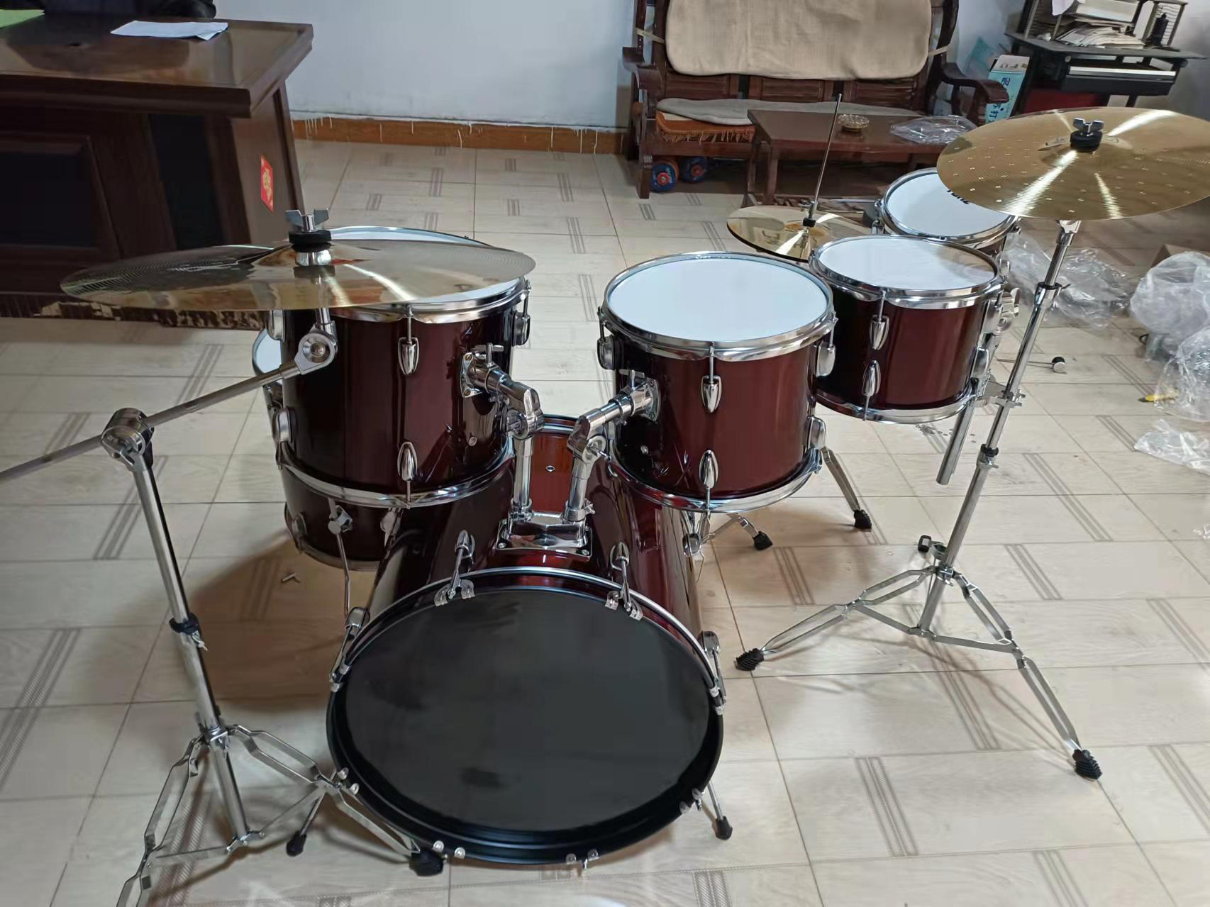 Full 7 Piece Drum Set Jazz Drum Kit Price(DSET-310)